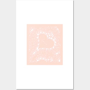 Cute Blossoming Heart Posters and Art